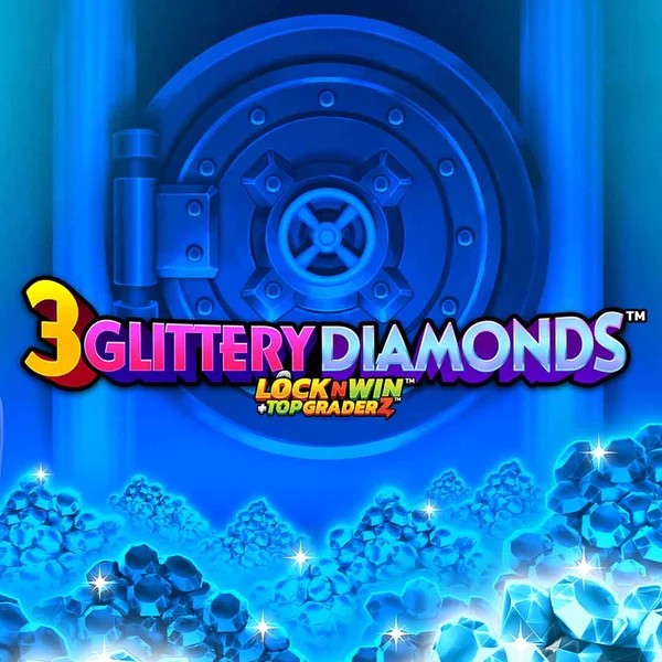 3 Glittery Diamonds logo by PearFiction Studios at BalooBet Casino